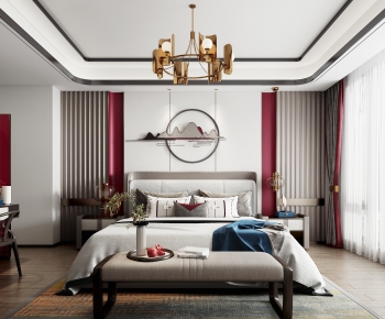 New Chinese Style Bedroom-ID:291421892