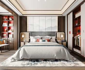 New Chinese Style Bedroom-ID:646287929