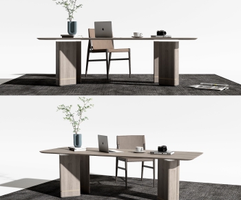 Modern Computer Desk And Chair-ID:634022001