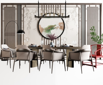 New Chinese Style Dining Table And Chairs-ID:210263974