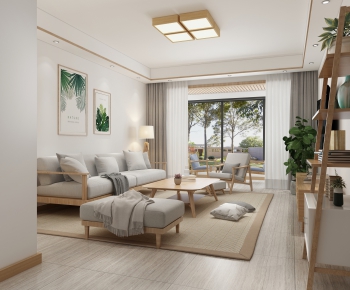 Japanese Style Wabi-sabi Style A Living Room-ID:870230914