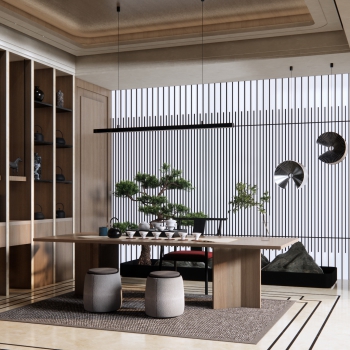 New Chinese Style Tea House-ID:619719983