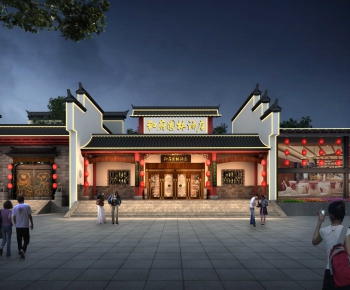 New Chinese Style Facade Element-ID:102647073