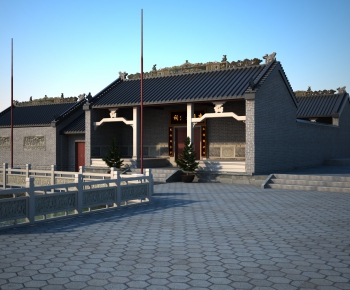 New Chinese Style Building Appearance-ID:757101064