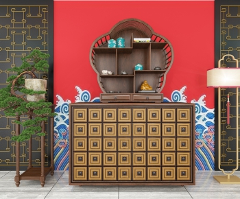 New Chinese Style Decorative Cabinet-ID:412412886