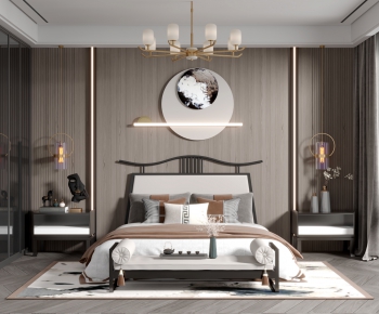 New Chinese Style Bedroom-ID:222174885