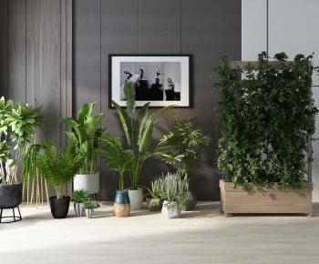 Modern Potted Green Plant-ID:332084897