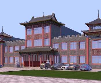 New Chinese Style Ancient Architectural Buildings-ID:807861093