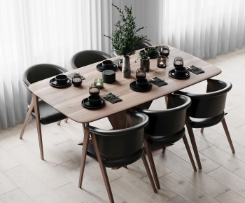 Nordic Style Dining Table And Chairs-ID:731522081