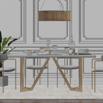 Modern Dining Table And Chairs-ID:655924085