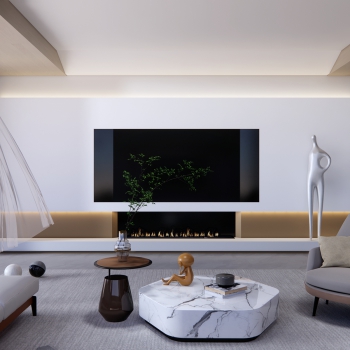 Modern A Living Room-ID:944211013