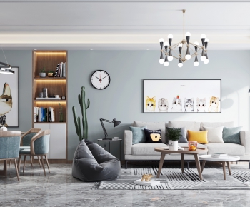 Nordic Style A Living Room-ID:677665001