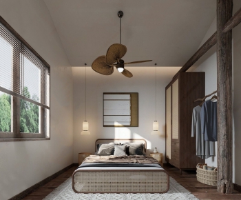 Wabi-sabi Style Bedroom-ID:432183037