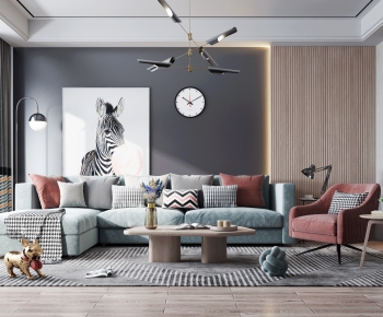 Nordic Style A Living Room-ID:576448926
