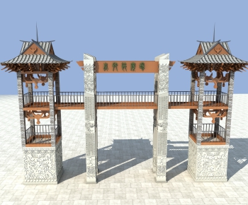 New Chinese Style Building Component-ID:825440917