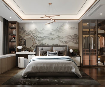 New Chinese Style Bedroom-ID:141971111