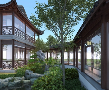 中式古建庭院-ID:492010128