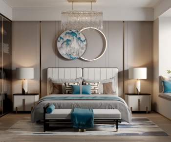 New Chinese Style Bedroom-ID:999733927