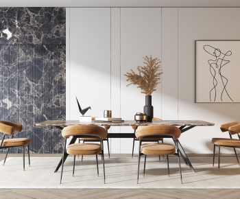 Modern Dining Table And Chairs-ID:550506116