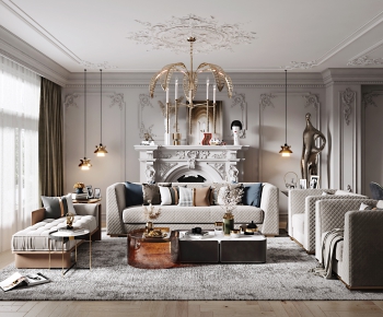 French Style A Living Room-ID:288563977