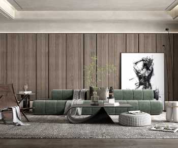 Wabi-sabi Style A Living Room-ID:483803038