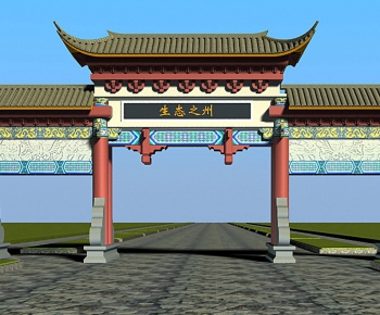 Chinese Style Building Component-ID:233484983