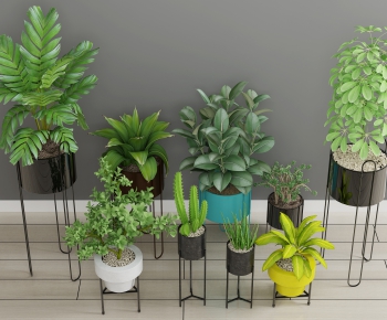 Modern Potted Green Plant-ID:730762962