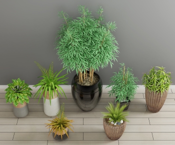 Modern Potted Green Plant-ID:602811103