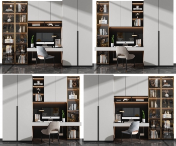 Modern Computer Desk And Chair-ID:330485113