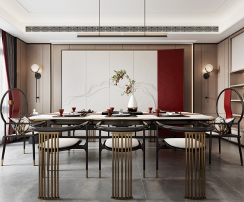 New Chinese Style Dining Room-ID:732923983