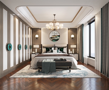New Chinese Style Bedroom-ID:816099683