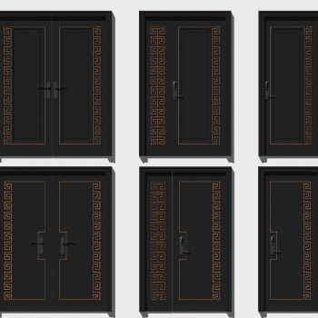 New Chinese Style Double Door-ID:324125053