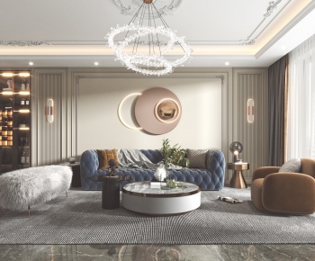 Modern Simple European Style A Living Room-ID:411144974