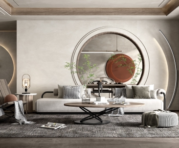 Wabi-sabi Style A Living Room-ID:215635066