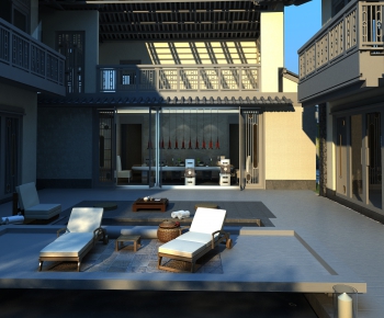 New Chinese Style Courtyard/landscape-ID:589921009