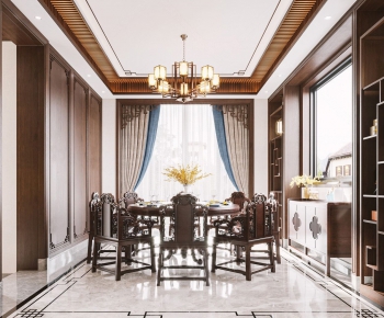 New Chinese Style Dining Room-ID:455780032