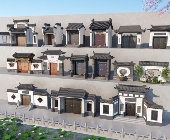 New Chinese Style Building Component-ID:616549021