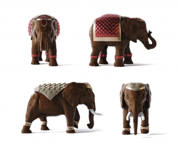 东南亚大象雕塑-ID:240262038
