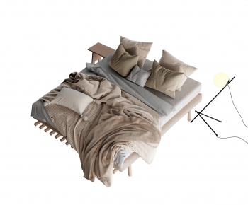 Modern Double Bed-ID:673830037