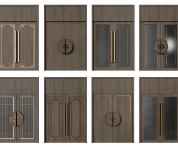 New Chinese Style Double Door-ID:930154091