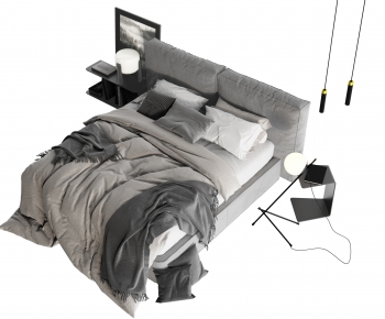 Modern Double Bed-ID:404846918