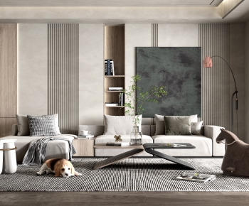 Modern Wabi-sabi Style A Living Room-ID:340116987