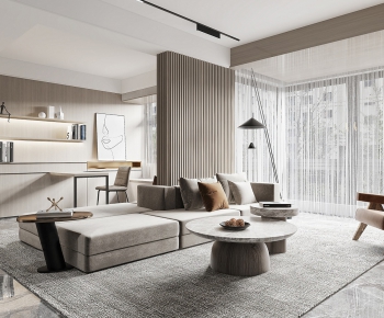 Modern Wabi-sabi Style A Living Room-ID:219458101