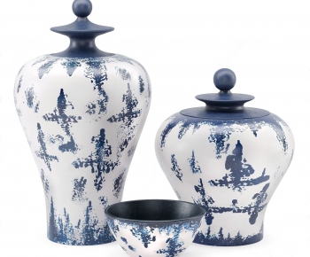 中式陶瓷花瓶-ID:853674891