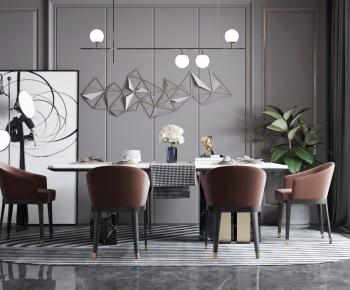 Modern Dining Table And Chairs-ID:658940081