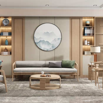 Japanese Style A Living Room-ID:387399225