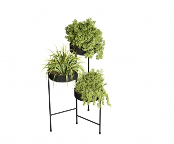 Modern Potted Green Plant-ID:756871941