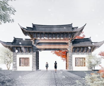 Chinese Style Ancient Architectural Buildings-ID:890264999