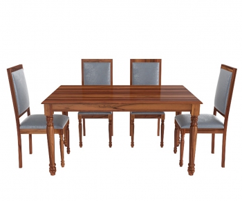 American Style Dining Table And Chairs-ID:748550968