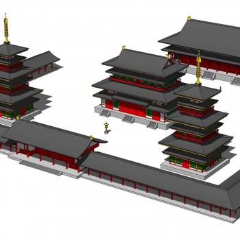 Chinese Style Ancient Architectural Buildings-ID:635041008